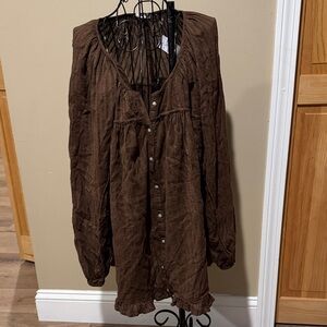 American Eagle Outfitters Chocolate Blouse